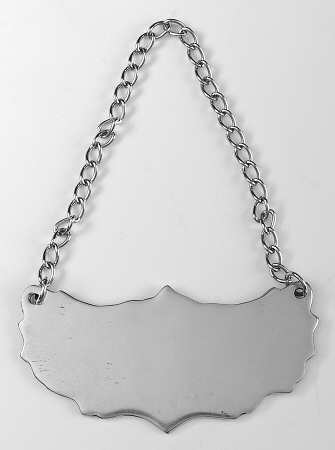 Silverplate Hollowware Decanter Label