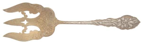 Narcissus (Sterling, 1890, No Monograms) Solid Salad Serving Fork