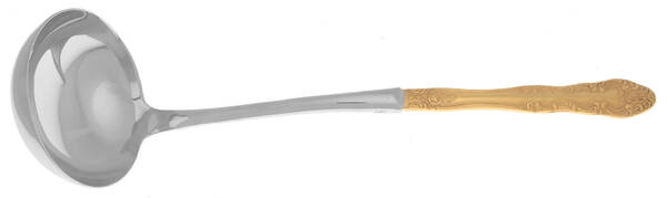 Royal Splendor (Gold Electroplate) Soup Ladle with Stainless Bowl HC