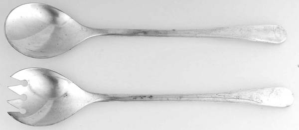 UNF1378 (Silverplate) (2 Pc) Solid Salad Set
