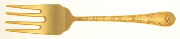 UNF1379 (Gold Electroplate) Solid Salad Serving Fork