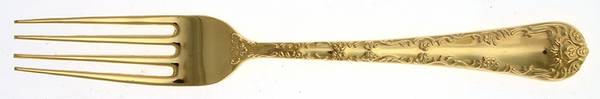 UNF1379 (Gold Electroplate) Fork by Unknown Mfg Silver