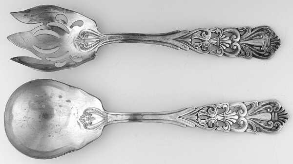 UNF2025 (Silverplate) (2 Pc) Solid Salad Set