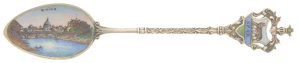Italy Souvenir Spoons (Sterling) Italy Five O'Clock Spoon
