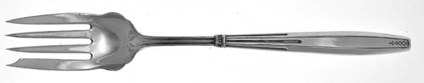 UNF1455 (Sterling) Large Cold Meat Serving Fork, Plated Tines