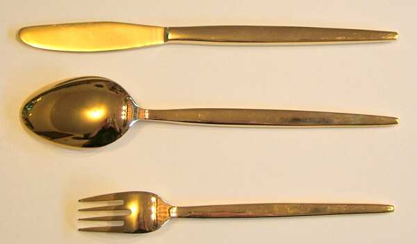 UNF2098 (Gold Electroplate) Grille Fork (Viande)