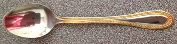 UNF1525GO (Stainless, Gold Outline) Teaspoon