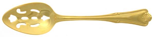 UNF1543 (Gold Electroplate) Pierced Tablespoon (Serving Spoon)
