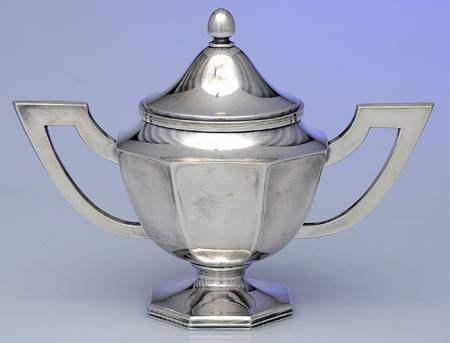 UNH25 (Sterling, Hollowware) Sugar Bowl & Lid
