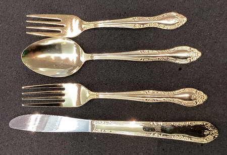 UNF408 (Stainless, Gold Electroplate) by Unknown Mfg Silver