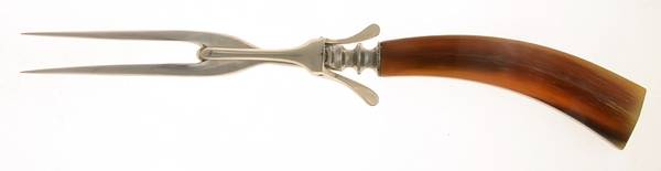 UNV1 (Stainless) Small Steak Carving Fork with Stainless Prongs