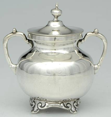 UNH13 (Sterling, Hollowware) Sugar Bowl & Lid