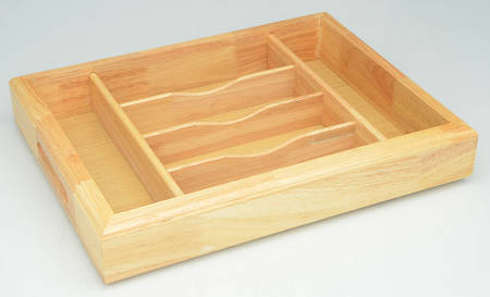Flatware Chests-New and Vintage 6 Compartment Wood Flatware Tray
