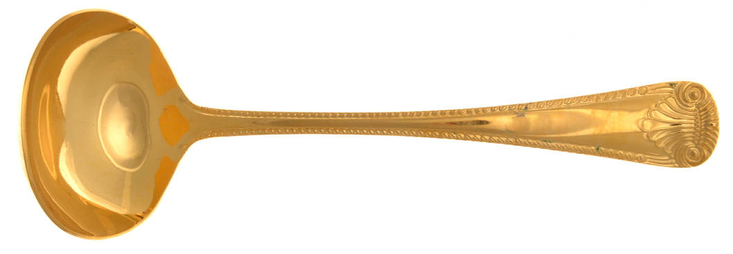 UNFUNF2357 (Gold Electroplate) Solid Gravy Ladle