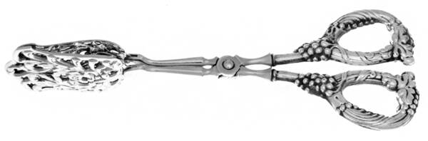 UNF2378 (Sterling) Pastry Tongs W/ Sterling Handles & Silverplate Bowl