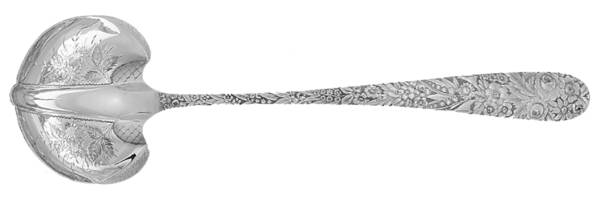 Repousse (Sterling) Soup Ladle, Bright Cut Solid Piece