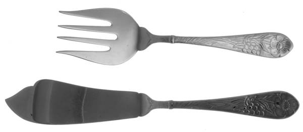 Garden (Stainless) 2 Piece Large Solid Fish Serving Set