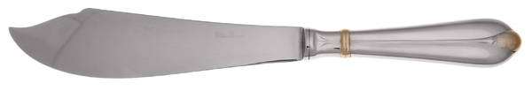 Pearl-Gold (Stainless, Gold Accent) Cake Knife with Stainless Blade
