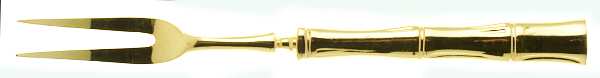 Gold Cane (Gold Electroplate) Short Handle Pickle/Olive Fork