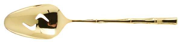 Gold Cane (Gold Electroplate) Pierced Tablespoon (Serving Spoon)
