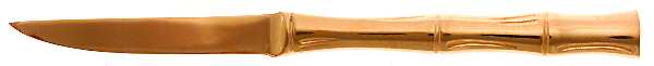 Gold Cane (Gold Electroplate) Individual Fish Knife with Stainless Blade
