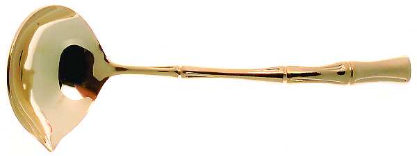 Gold Cane (Gold Electroplate) Solid Gravy Ladle