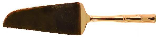 Gold Cane (Gold Electroplate) Pie and Cake Server, Solid Piece