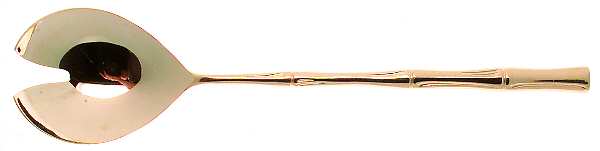 Gold Cane (Gold Electroplate) Solid Salad Serving Fork