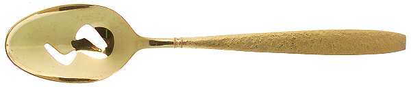 Golden Firense (Gold Electroplate) Pierced Tablespoon (Serving Spoon)