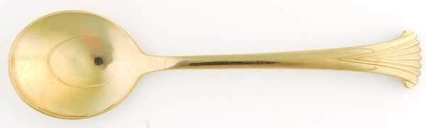 VS14 (Gold Electroplate) Round Bowl Soup Spoon (Cream Soup)