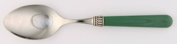 Florentine-Marbelized Light Green Solid Salad Serving Spoon