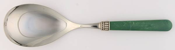 Florentine-Marbelized Light Green Solid Serving Spoon