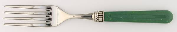 Florentine-Marbelized Light Green Solid Serving Fork