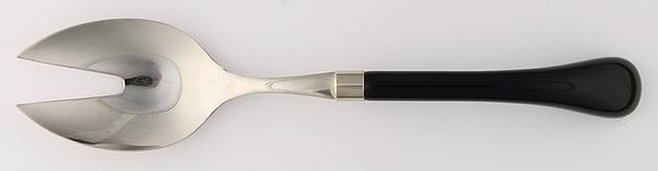 Europa-Black Solid Salad Serving Fork