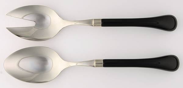 Europa-Black (2 Pc) Solid Salad Set