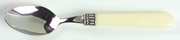 Florentine-Marbleized Ivory Place/Oval Soup Spoon