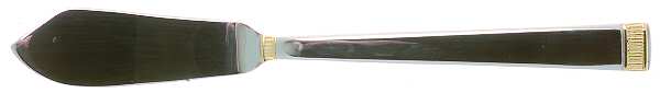 Gold Chime (Stainless, Gold Accent) Flat Handle Master Butter Knife