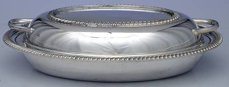 Silverplate Hollowware Double Vegetable Bowl