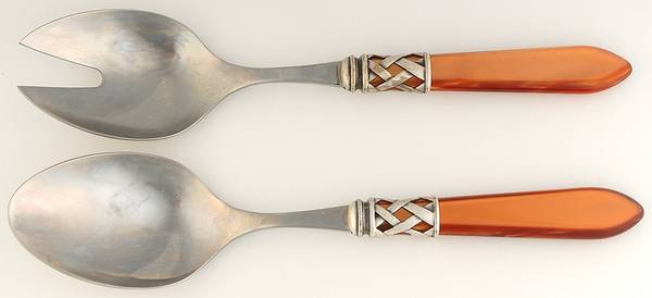 Aladdin-Pearlized Brown (Brilliant Lattice) (2 Pc) Solid Salad Set