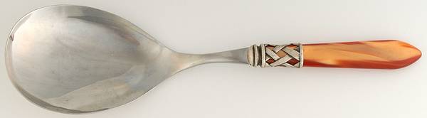 Aladdin-Pearlized Brown (Brilliant Lattice) Solid Serving Spoon