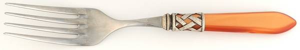 Aladdin-Pearlized Brown (Brilliant Lattice) Solid Serving Fork