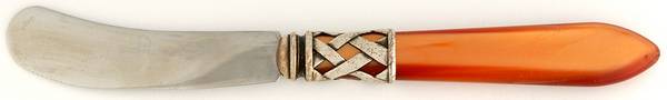 Aladdin-Pearlized Brown (Brilliant Lattice) Hollow Handle Master Butter Knife