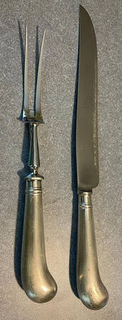 VS34 (Silverplate) Small Stainless Blade 2-Piece Steak Carving Set