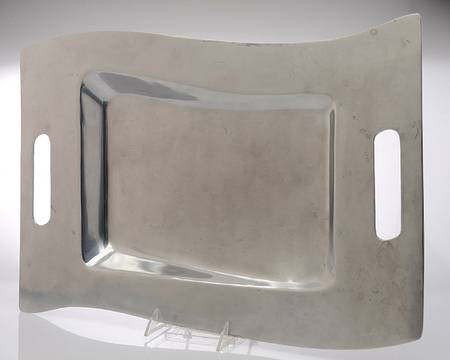 New Wave (Metal, Hollowware) 21" Rectangular Handled Tray