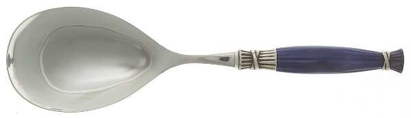 Dolce Vita-Blue (Stainless) Large Solid Serving Spoon