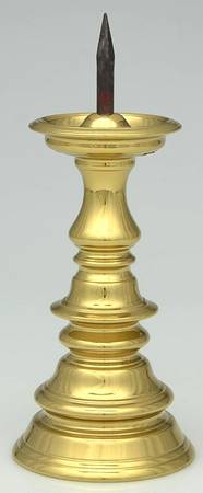 Colonial Williamsburg Brass Candlesticks 7" Pillar Candleholder