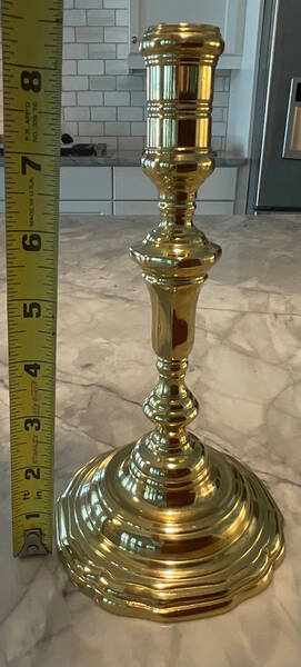 Colonial Williamsburg Brass Candlesticks 8" Candlestick