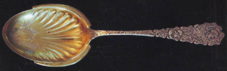 Medallion (Sterling, 1885) Bright Cut Solid Serving Spoon