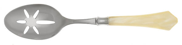 Verona-Ivory (Stainless, Acrylic) Pierced Tablespoon (Serving Spoon)