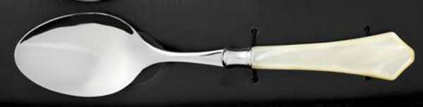 Verona-Ivory (Stainless, Acrylic) Hollow Handle Salad Serving Spoon